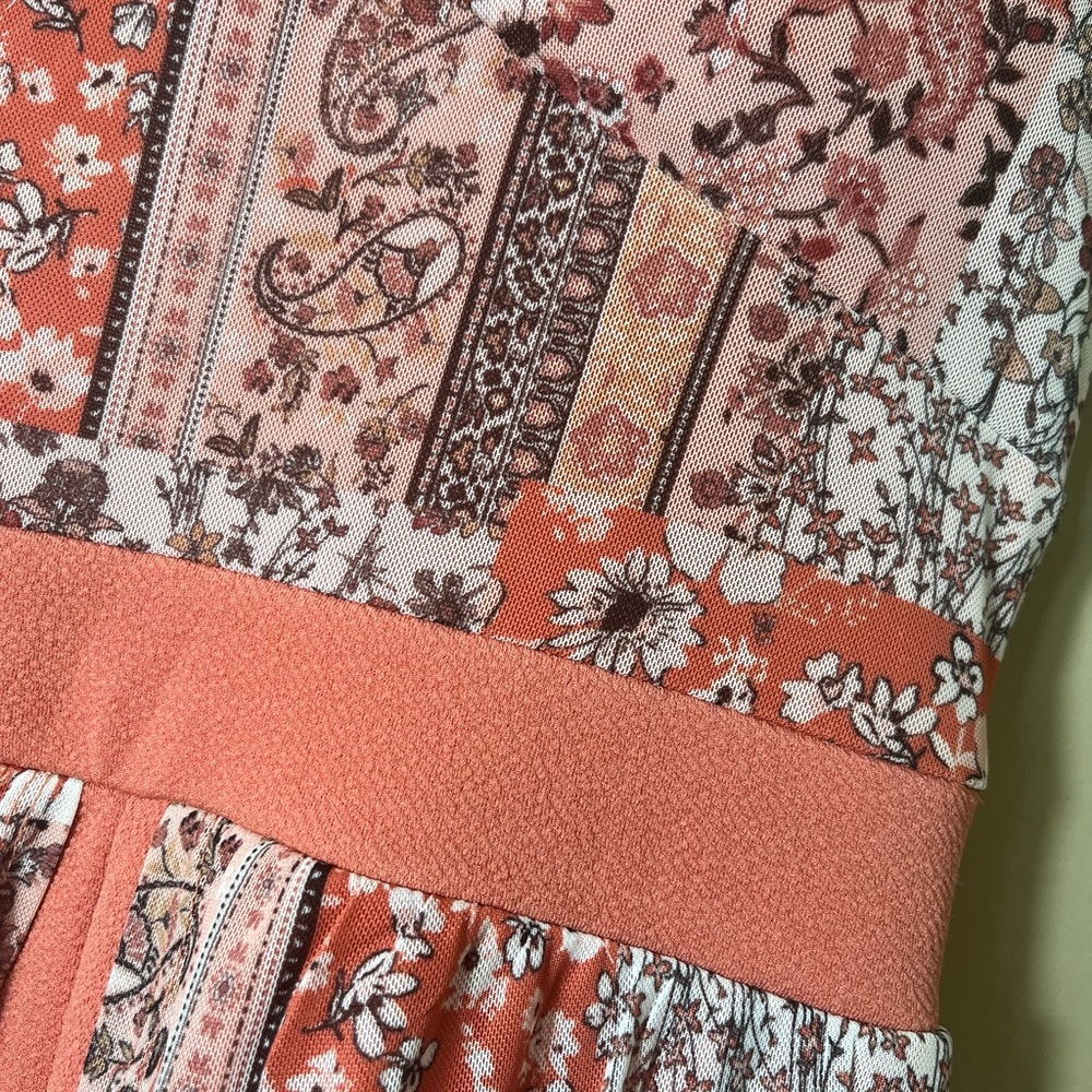 Boho Patchwork Maxi Dress Split Front & Attached … - image 6